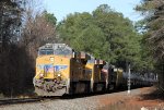UP 7875 leads two other UP units eastbound on NS train 64D